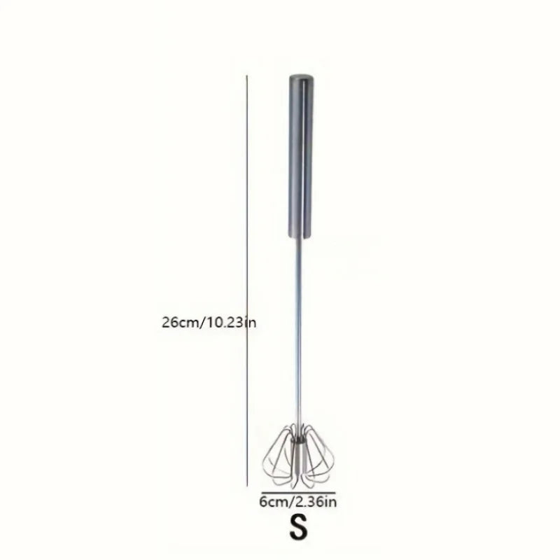 Stainless Steel Egg Beater – Durable Semi-Automatic Mixer for Effortless Egg, Cream Mixing & Beating