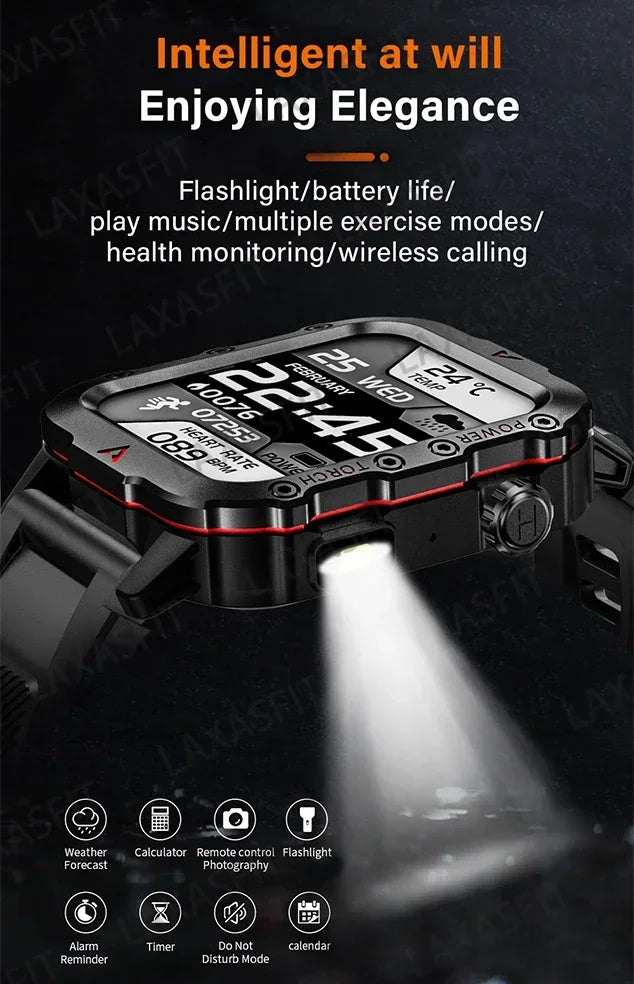 2024 LED Bluetooth Smartwatch for Men – Calling, Sports & Health Monitor