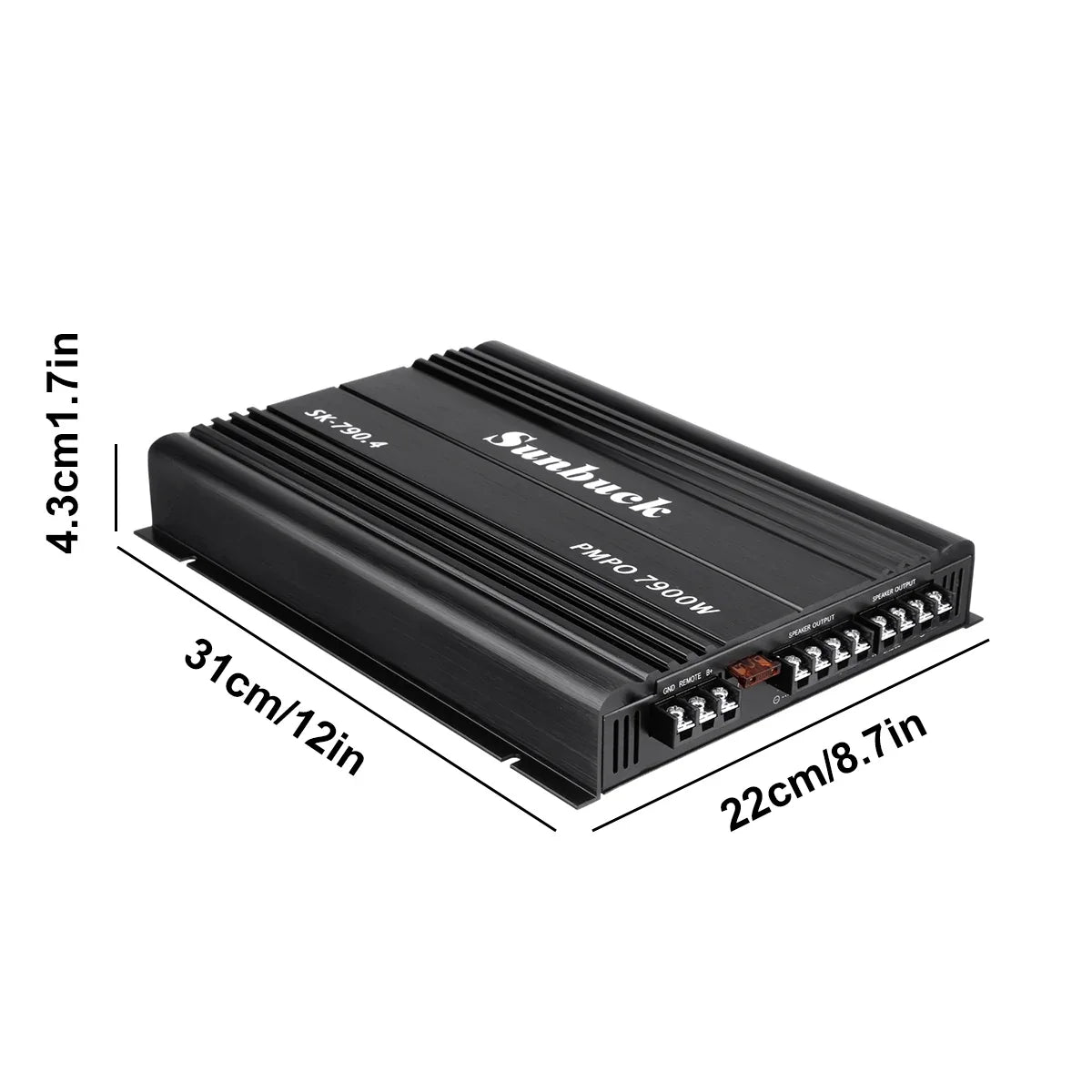 SK-790.4 4-Channel 12V Car Amplifier – Max 7900W Class A/B