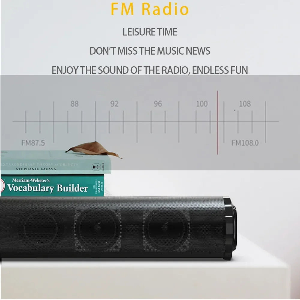 Super Powerful Wireless Bluetooth Sound Bar with Subwoofer & FM Radio