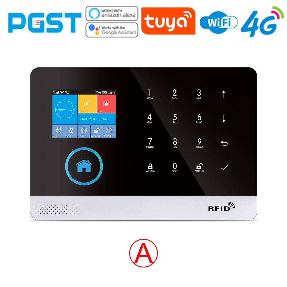 PGST-103 Smart Alarm System – 4G/WiFi Wireless Home Security with Smart Life App Control