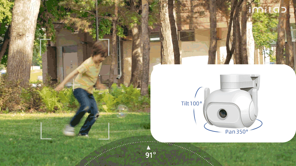 IMILAB EC5 3MP 2K Floodlight Outdoor Security Camera – 360° PTZ, Color Night Vision, Human Tracking, Auto Deterrence