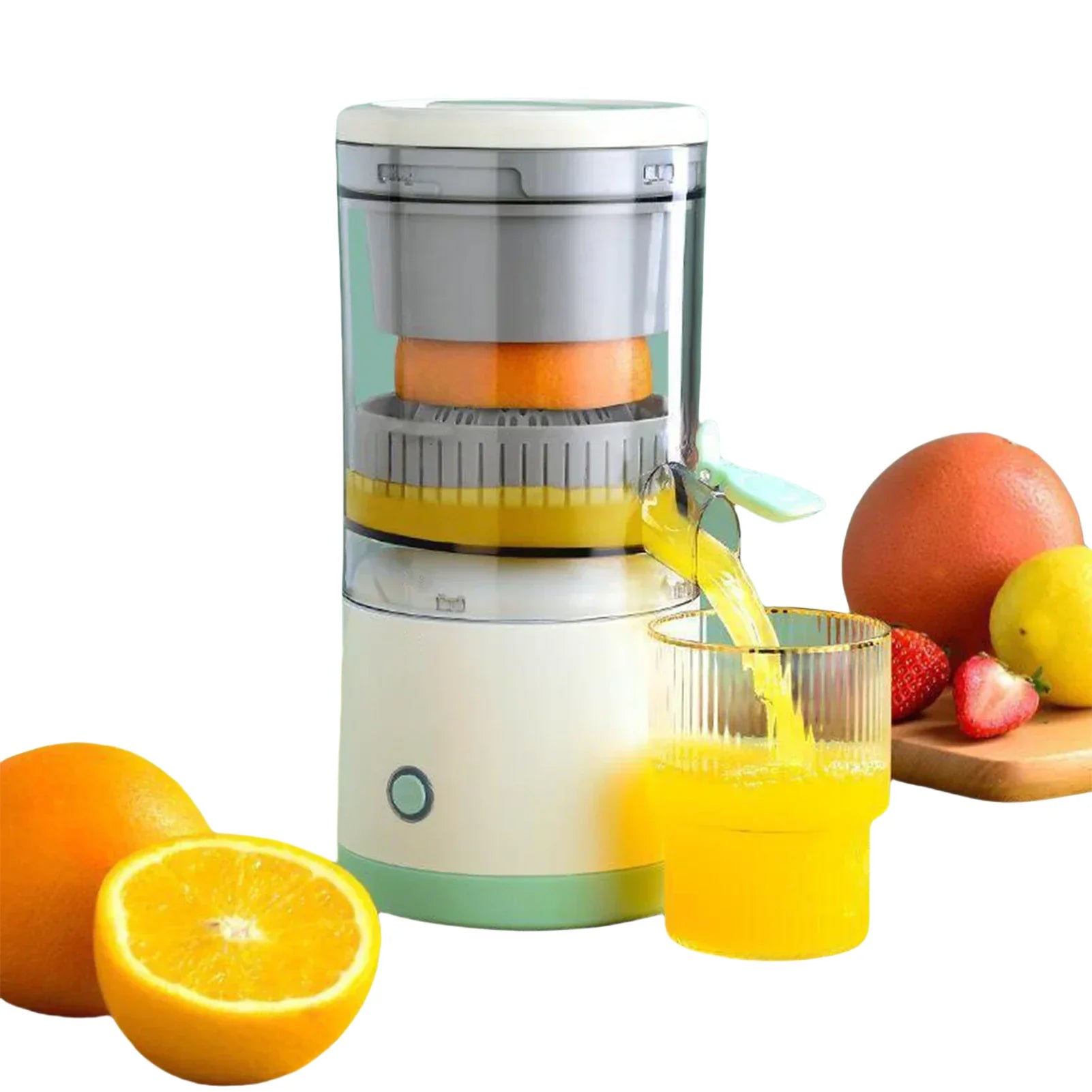 Electric Citrus Juicer – USB Rechargeable Orange & Lemon Squeezer