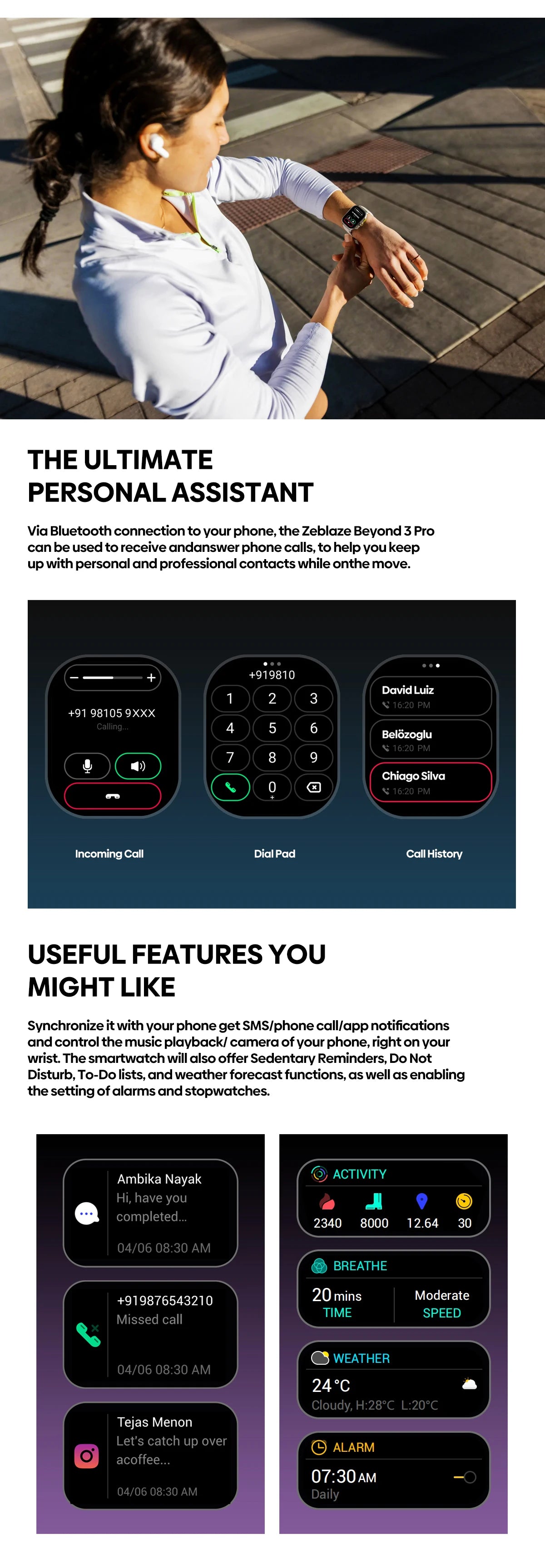 Zeblaze Beyond 3 Pro – GPS Smartwatch with AMOLED Display & Calling