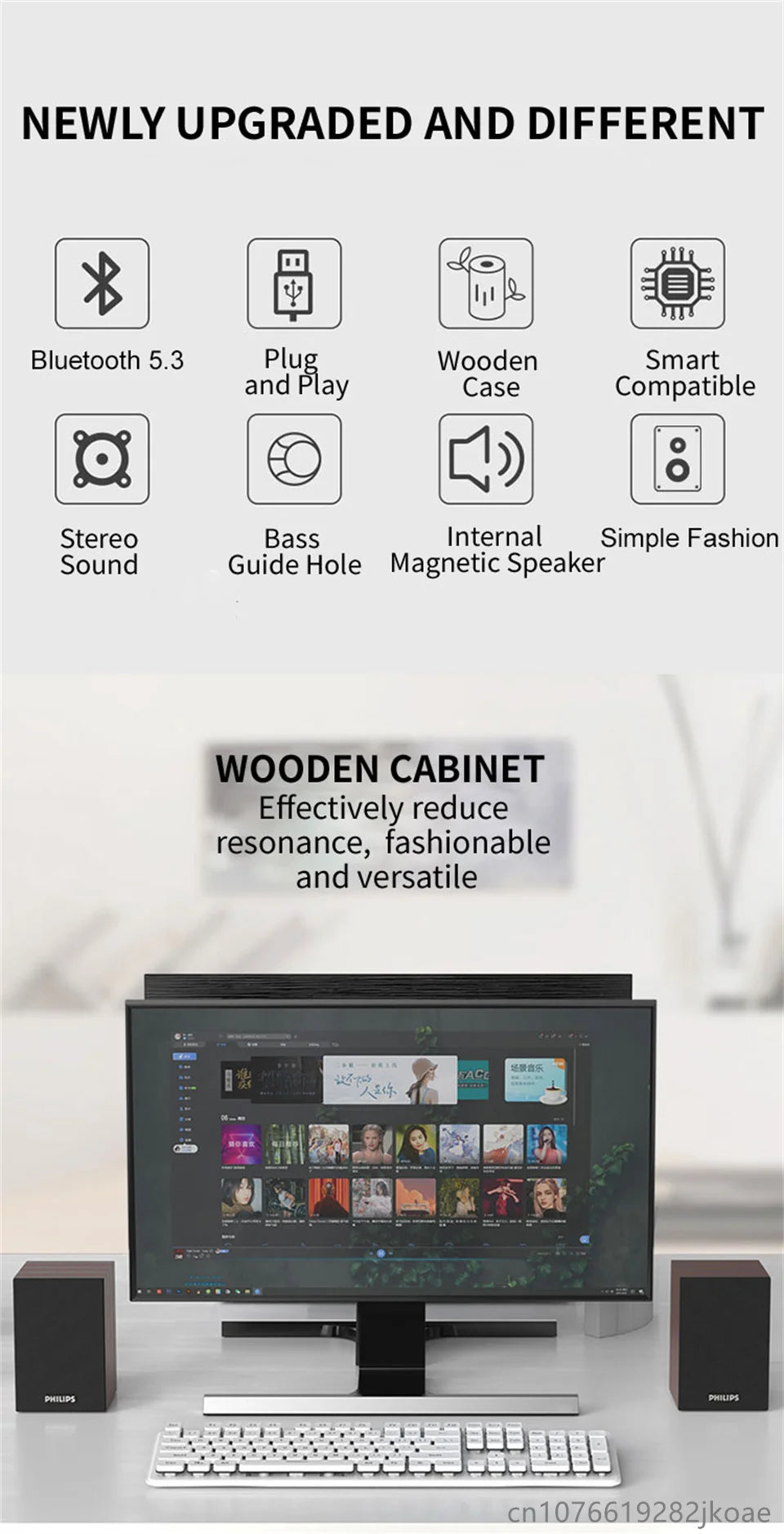 Philips SPA20 Bluetooth Speaker – 360° Stereo Sound for MacBook & PC