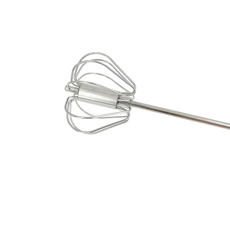 Semi-Automatic Egg Beater – Stainless Steel Hand Mixer Whisk for Cream, Batter & More