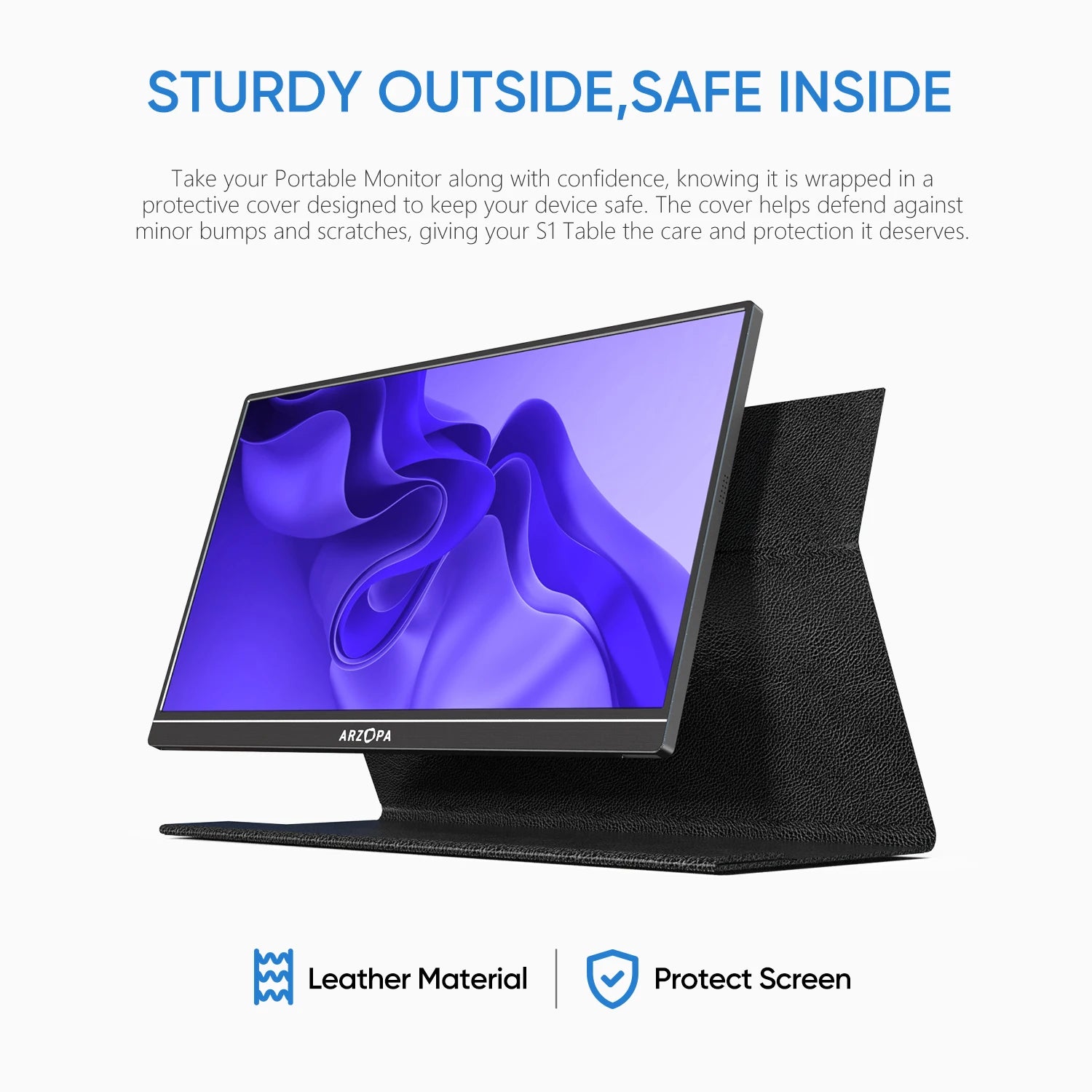 Arzopa 15.6" FHD Portable Monitor – 1080P HDMI/USB Display for Laptop, PC, Console