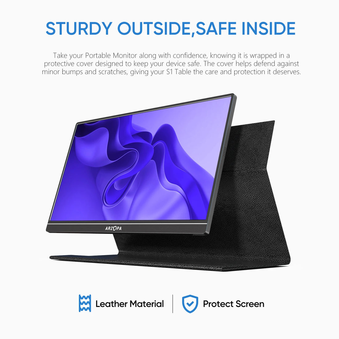 Arzopa 15.6" FHD Portable Monitor – 1080P HDMI/USB Display for Laptop, PC, Console