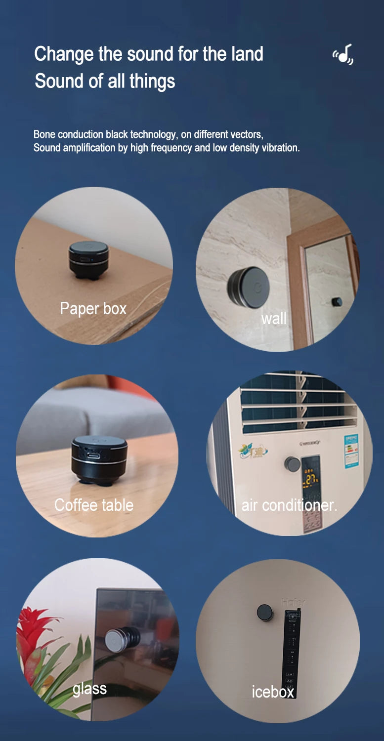 Bone Conduction Wireless Speaker – TWS Hi-Fi Sound with Sucker Mount & Wearable Loop