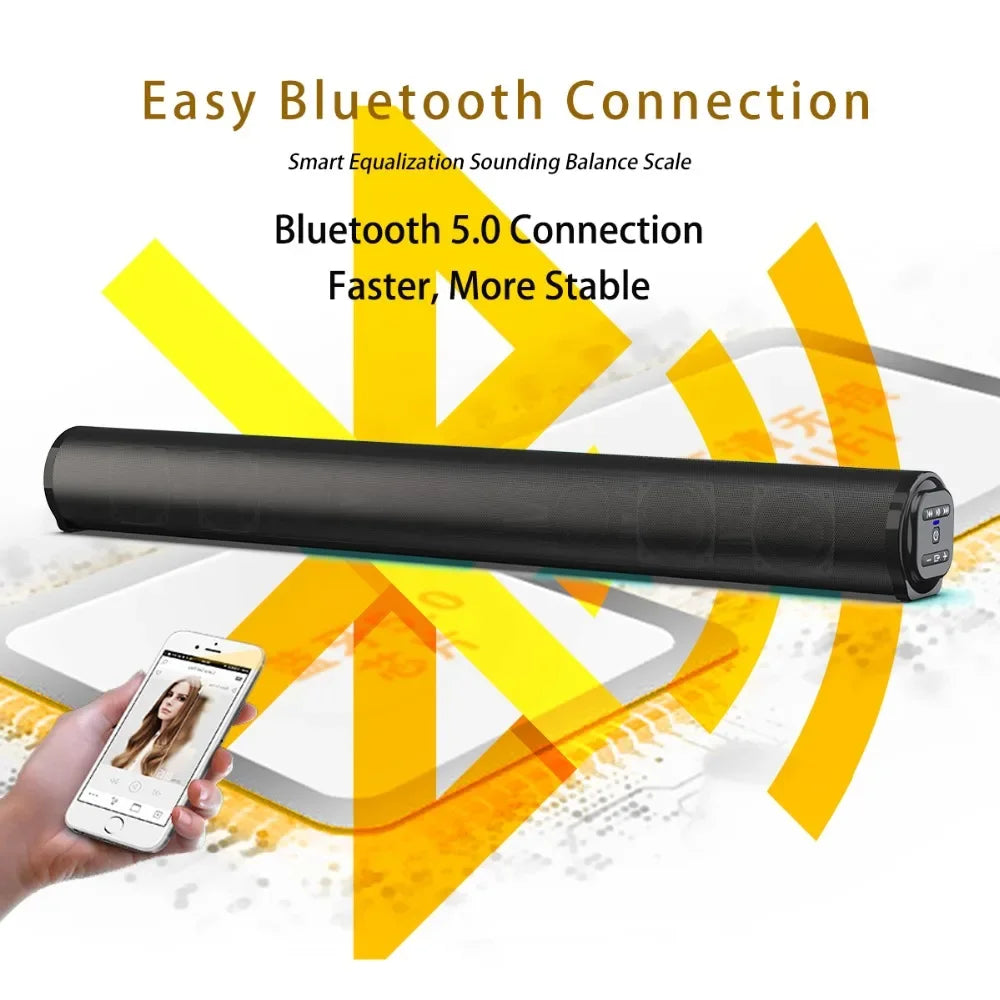 Super Powerful Wireless Bluetooth Sound Bar with Subwoofer & FM Radio