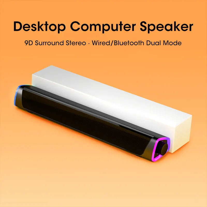 4D Stereo Soundbar with Bluetooth & Subwoofer for PC & MacBook