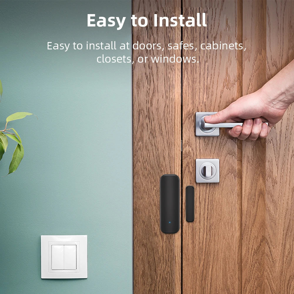 Tuya Smart Door & Window Sensor – WiFi/ZigBee Wireless Open-Close Detector