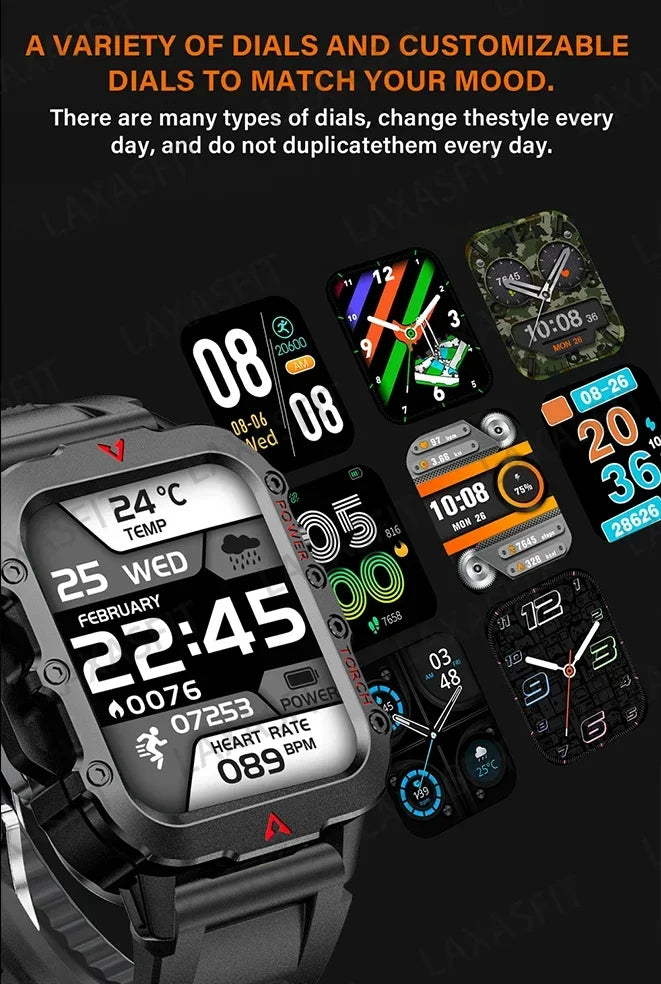 2024 LED Bluetooth Smartwatch for Men – Calling, Sports & Health Monitor