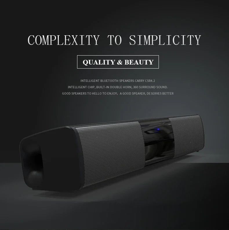 Super Powerful Wireless Bluetooth Sound Bar with Subwoofer & FM Radio