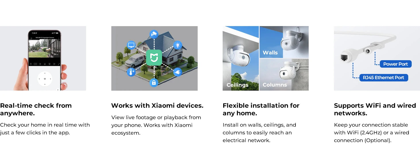 IMILAB EC5 3MP 2K Floodlight Outdoor Security Camera – 360° PTZ, Color Night Vision, Human Tracking, Auto Deterrence