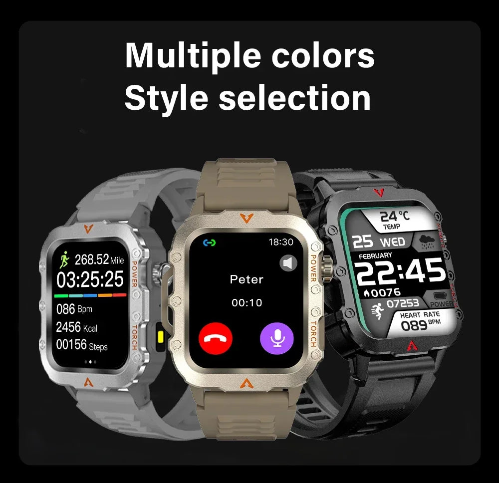 2024 LED Bluetooth Smartwatch for Men – Calling, Sports & Health Monitor