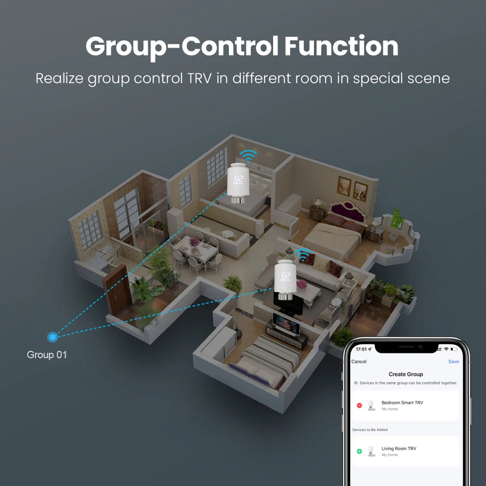 Tuya ZigBee 3.0 Smart TRV – Thermostatic Radiator Valve with Alexa & Google Home Support