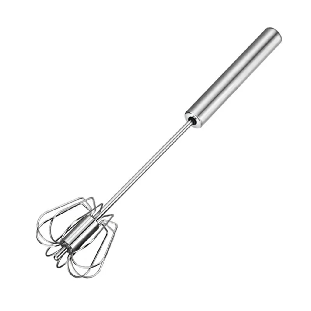 Semi-Automatic Egg Beater – Stainless Steel Hand Mixer Whisk for Cream, Batter & More