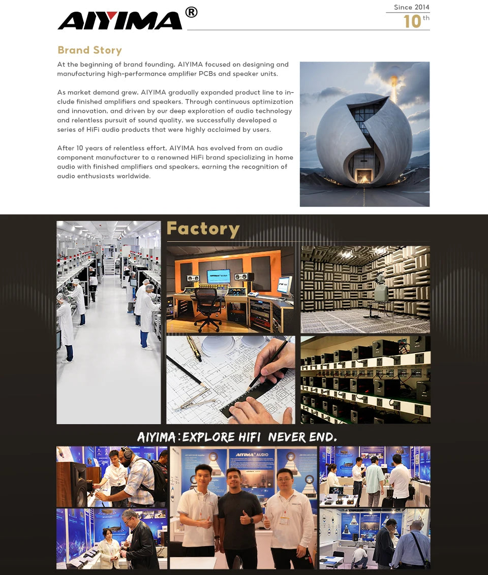 AIYIMA A07 PRO Bluetooth Stereo Amplifier – TPA3255, 300W x2, aptX Support