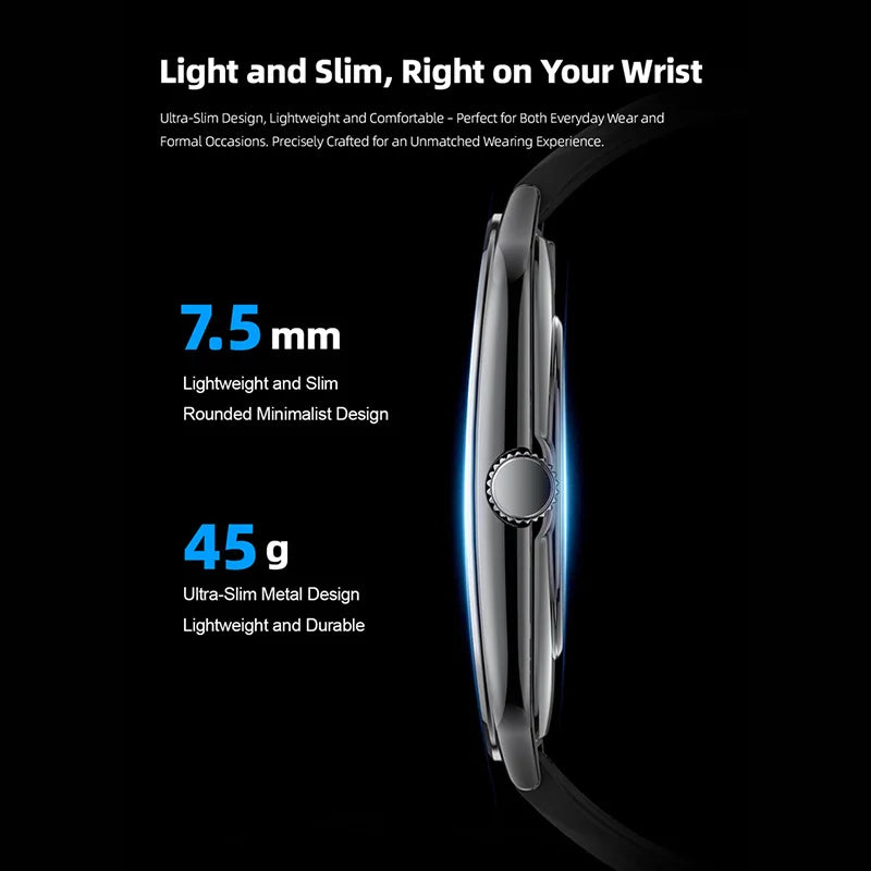 Xiaomi Ultra Thin Smart Watch – 1.96" AMOLED HD Display, Call & Reminder