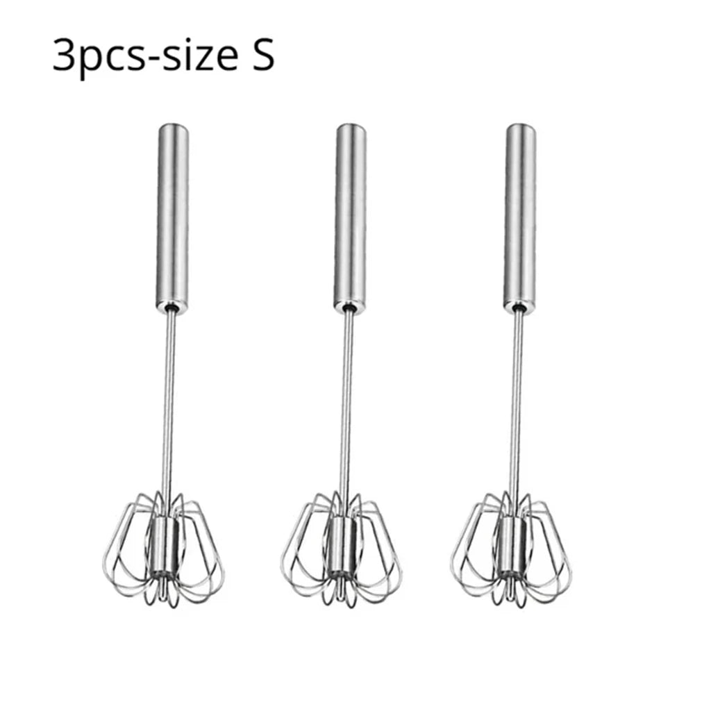 Semi-Automatic Egg Beater – Stainless Steel Hand Mixer Whisk for Cream, Batter & More