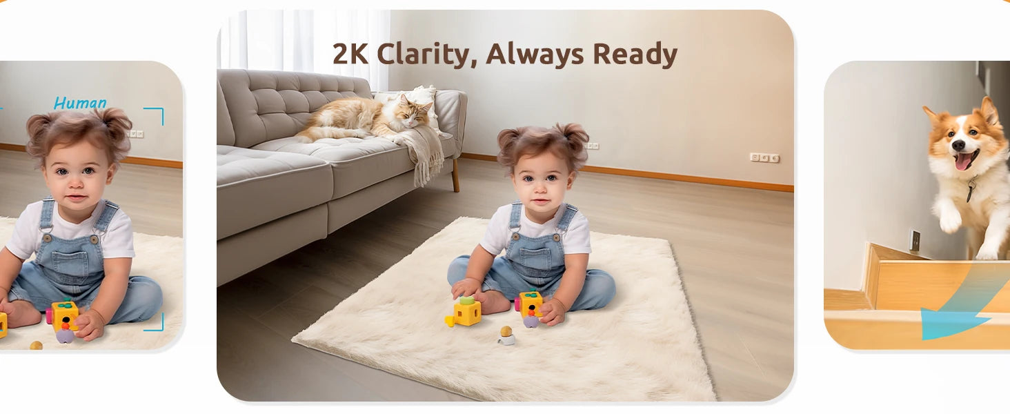 Blurams A31S 2-Pack Indoor Security Cameras – 2K HD with One-Touch Call