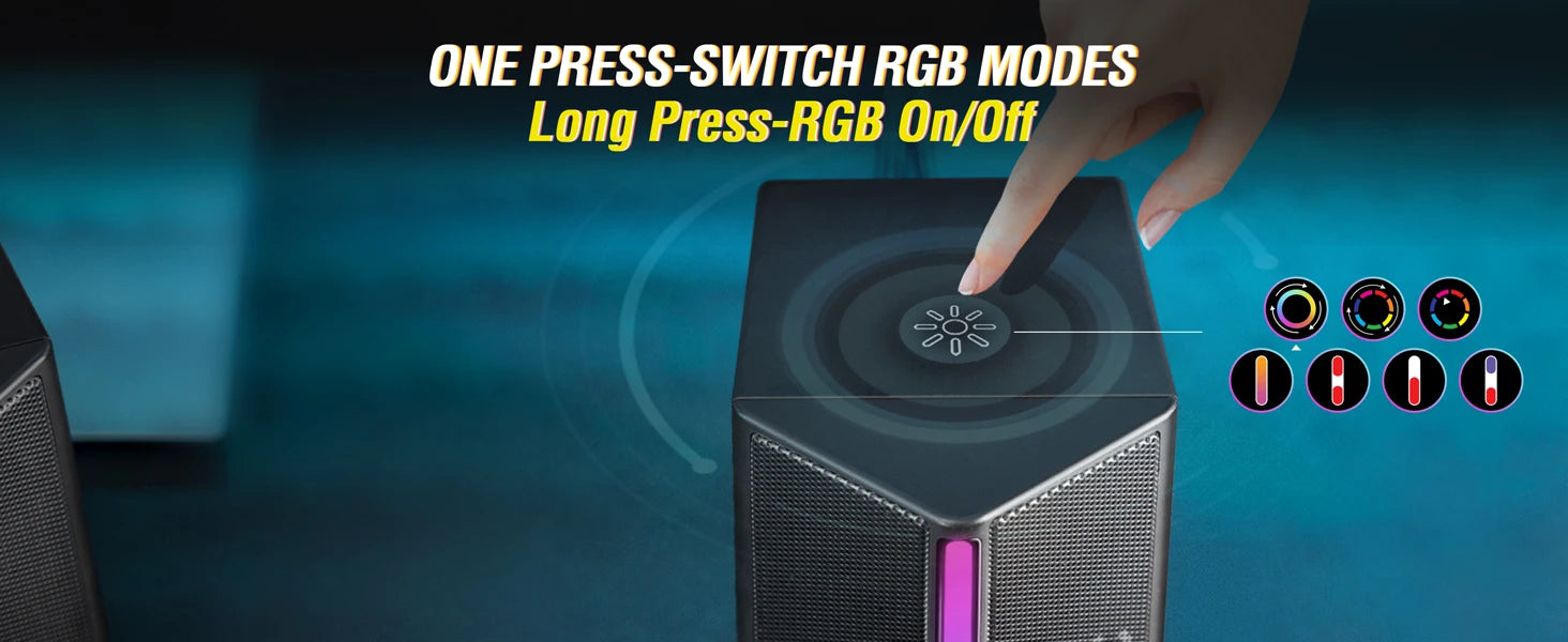 FIFINE Ampligame A20 Gaming Sound Box – USB RGB Stereo Speaker with Volume Control