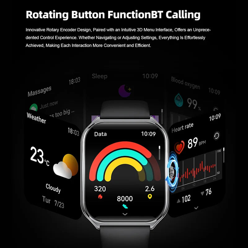 Xiaomi Ultra Thin Smart Watch – 1.96" AMOLED HD Display, Call & Reminder
