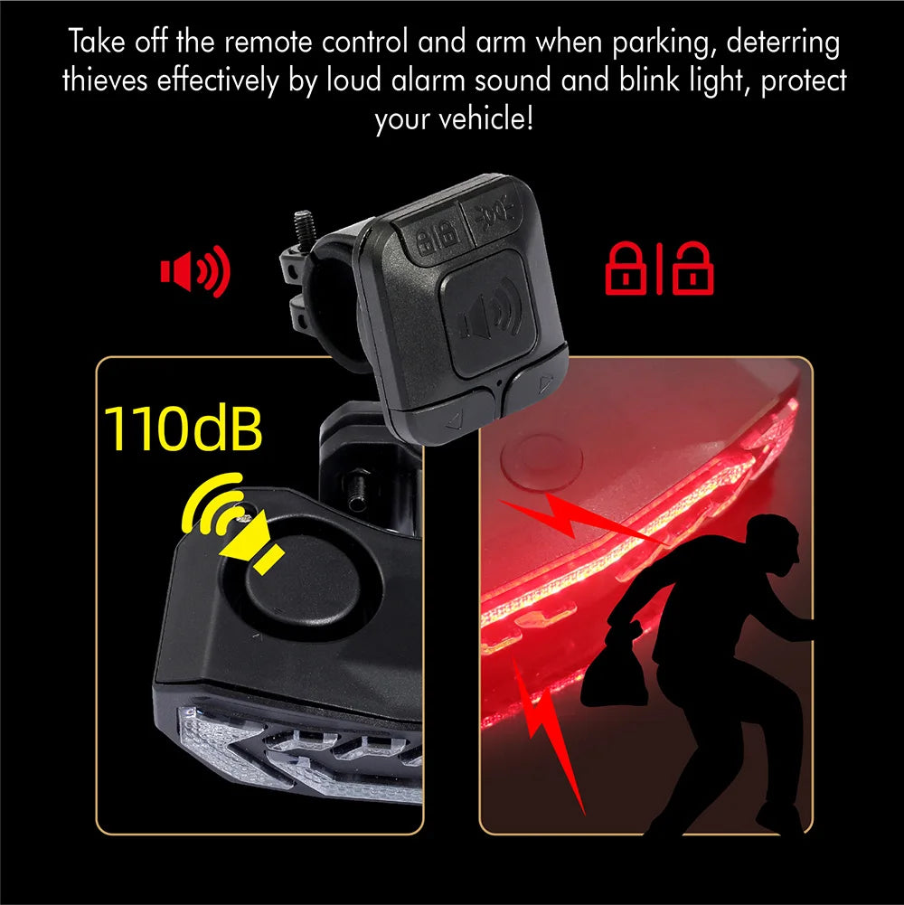 Bike Tail Light with Turn Signals – Wireless Remote & Waterproof Rear Safety Light