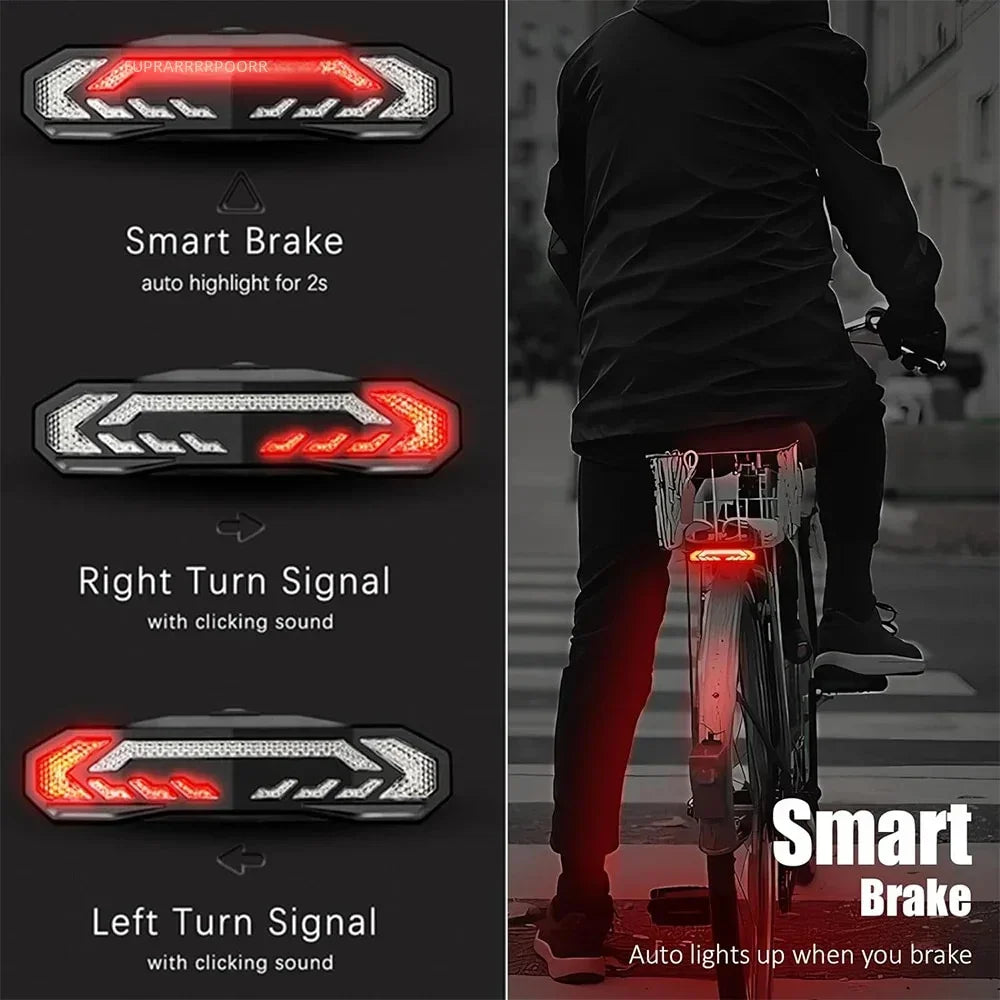 Bike Tail Light with Turn Signals – Wireless Remote & Waterproof Rear Safety Light
