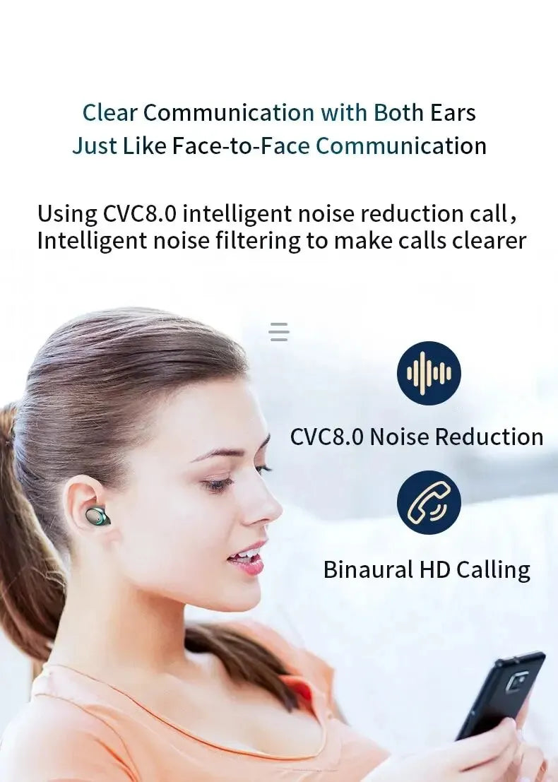 F9 TWS Wireless Bluetooth Earbuds – Waterproof Headphones with Digital Display Case