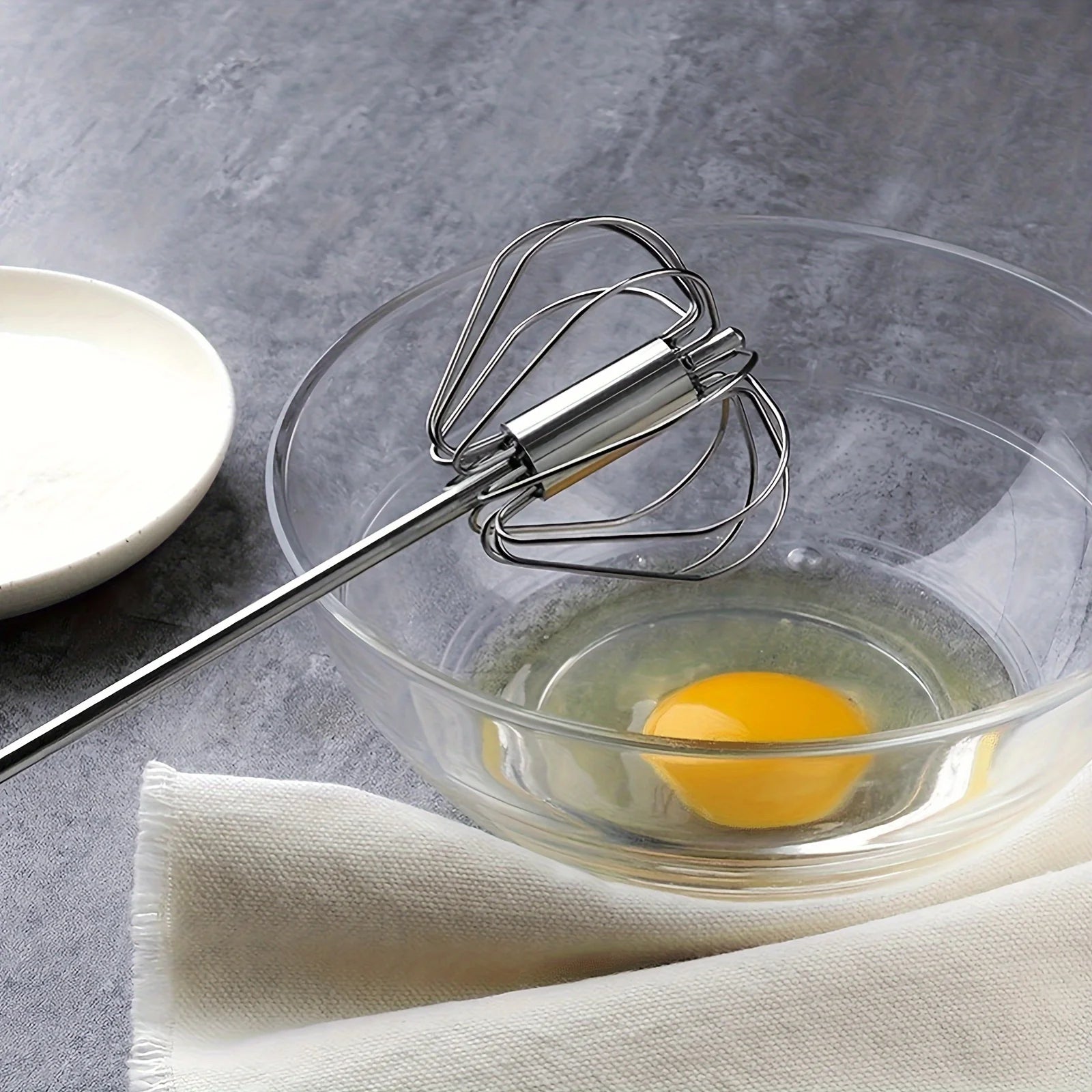 Stainless Steel Egg Beater – Durable Semi-Automatic Mixer for Effortless Egg, Cream Mixing & Beating
