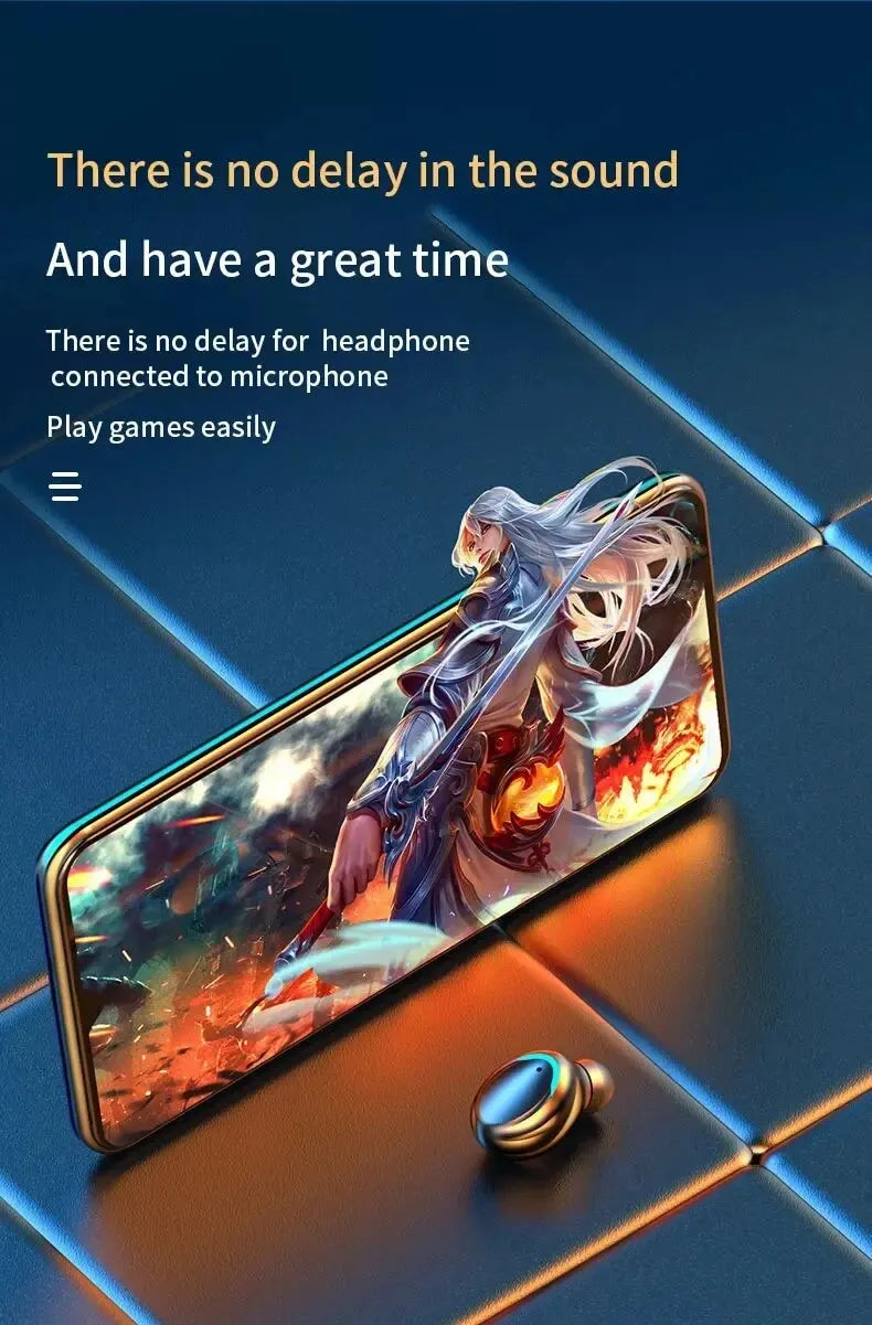 F9 TWS Wireless Bluetooth Earbuds – Waterproof Headphones with Digital Display Case