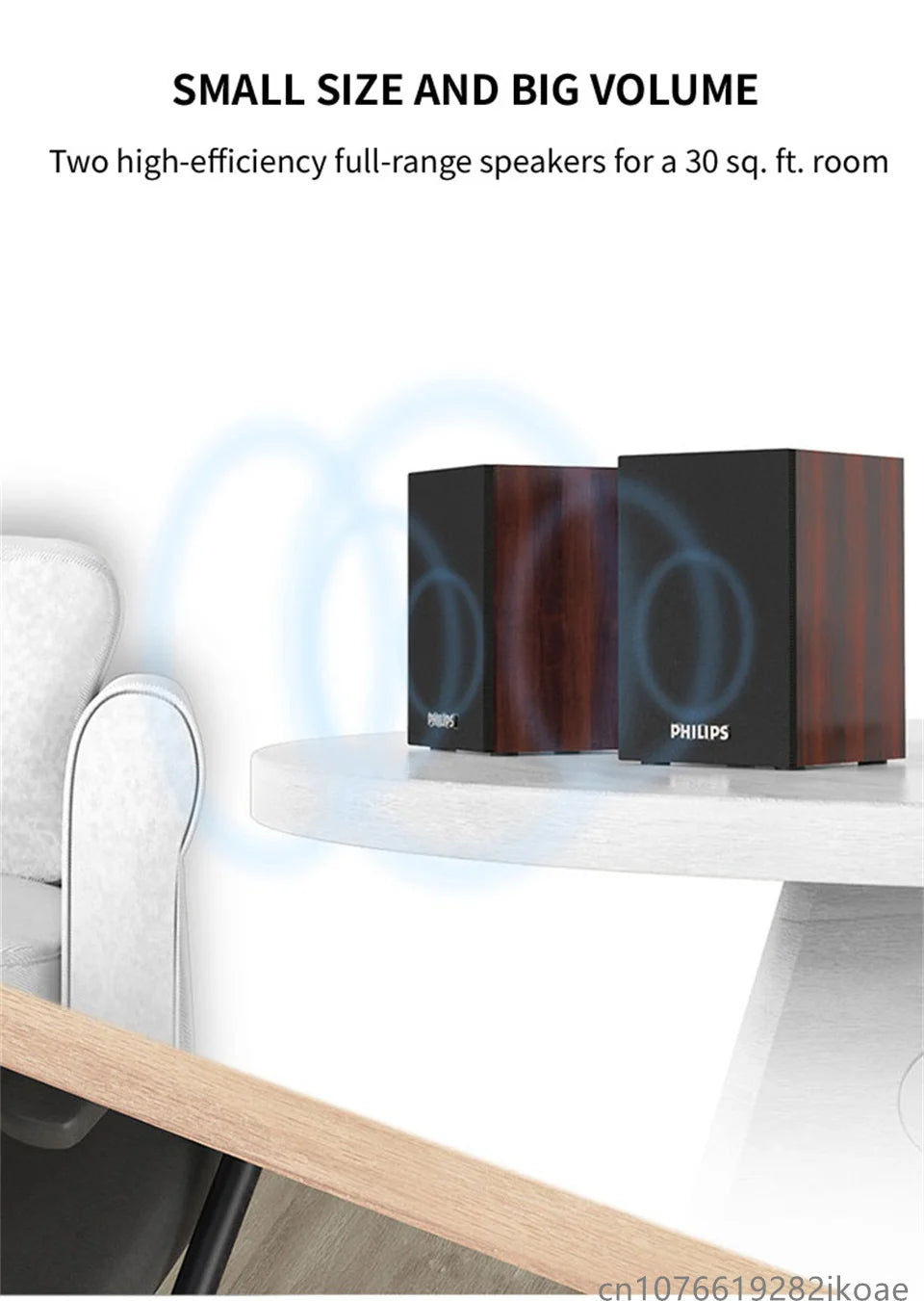 Philips SPA20 Bluetooth Speaker – 360° Stereo Sound for MacBook & PC