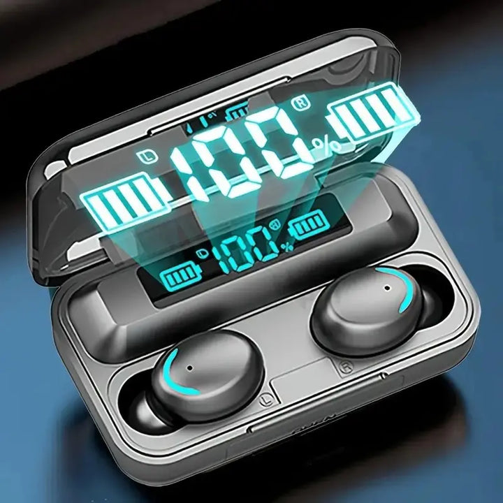 F9 TWS Wireless Bluetooth Earbuds – Waterproof Headphones with Digital Display Case