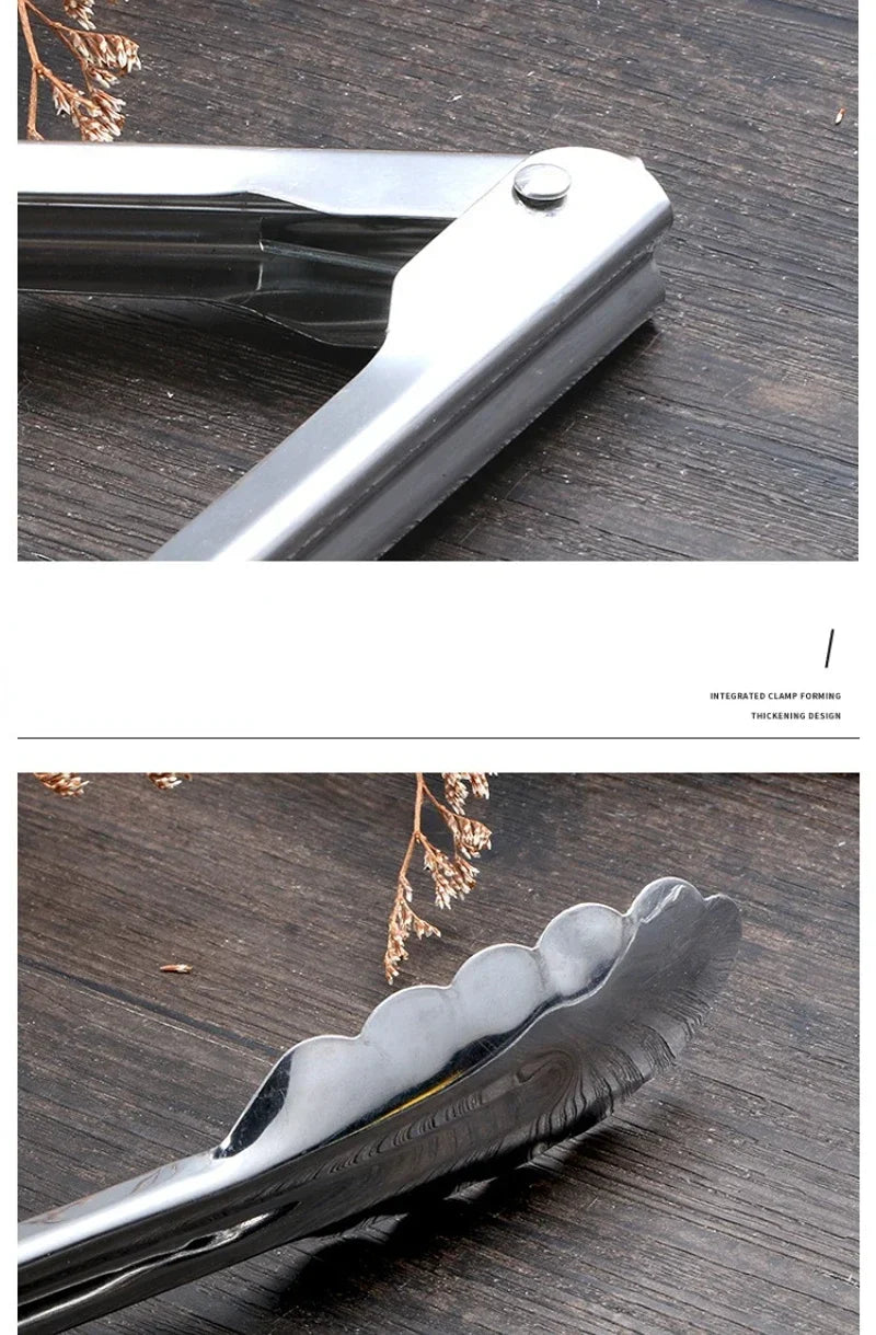 Stainless Steel Kitchen Food Tongs – Cooking, BBQ & Buffet Utensils