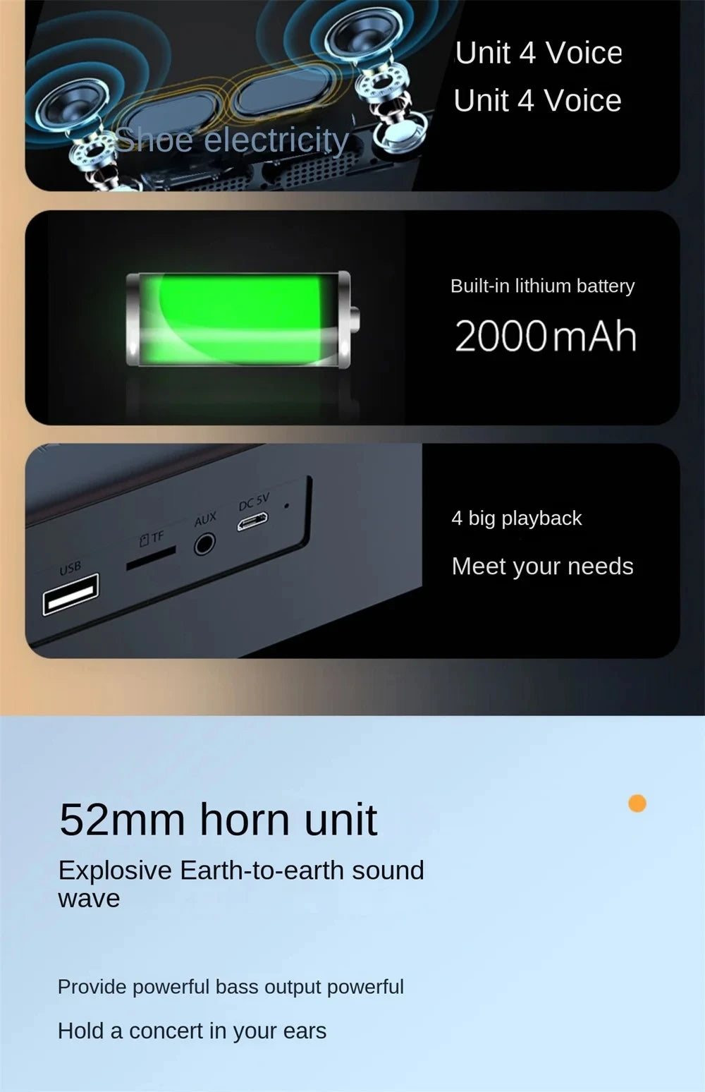 Original Bluetooth Subwoofer Soundbar – Wireless TV & Computer Speaker