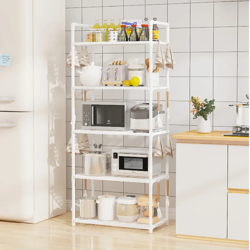 Movable Floor Standing Storage Rack – Multi-Functional Kitchen & Bathroom Shelf