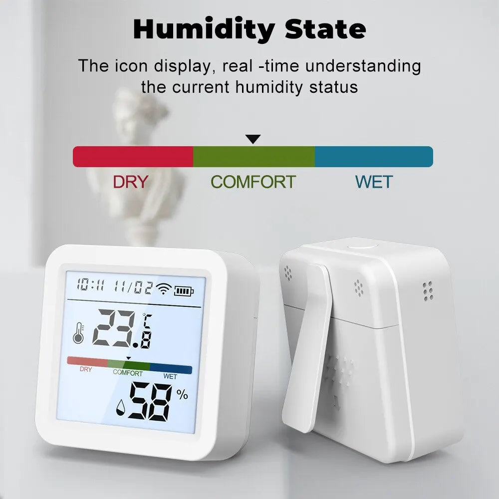 Tuya ZigBee Temp & Humidity Sensor – LCD Display, Smart Home Integration