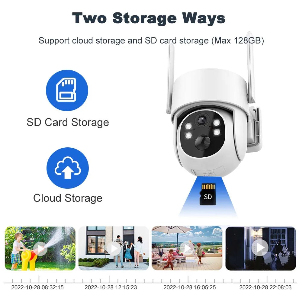 8MP 4K WiFi Solar Camera – Outdoor Wireless CCTV with Dual Lens & PTZ