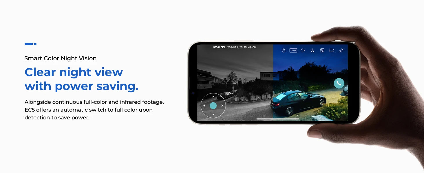 IMILAB EC5 3MP 2K Floodlight Outdoor Security Camera – 360° PTZ, Color Night Vision, Human Tracking, Auto Deterrence