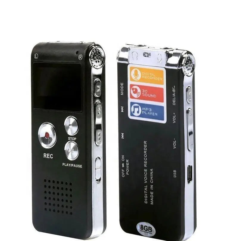 Digital Voice Recorder – 8GB USB Audio Recorder with Playback & MP3 Function