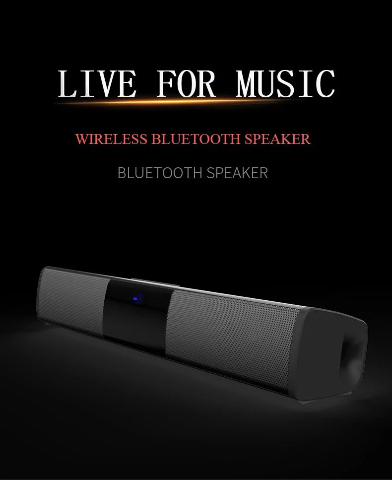 Super Powerful Wireless Bluetooth Sound Bar with Subwoofer & FM Radio