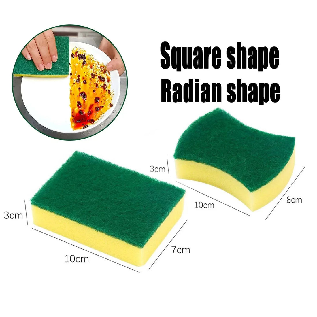 Magic Cleaning Sponges – Heavy-Duty Grease & Rust Remover for Kitchen Use
