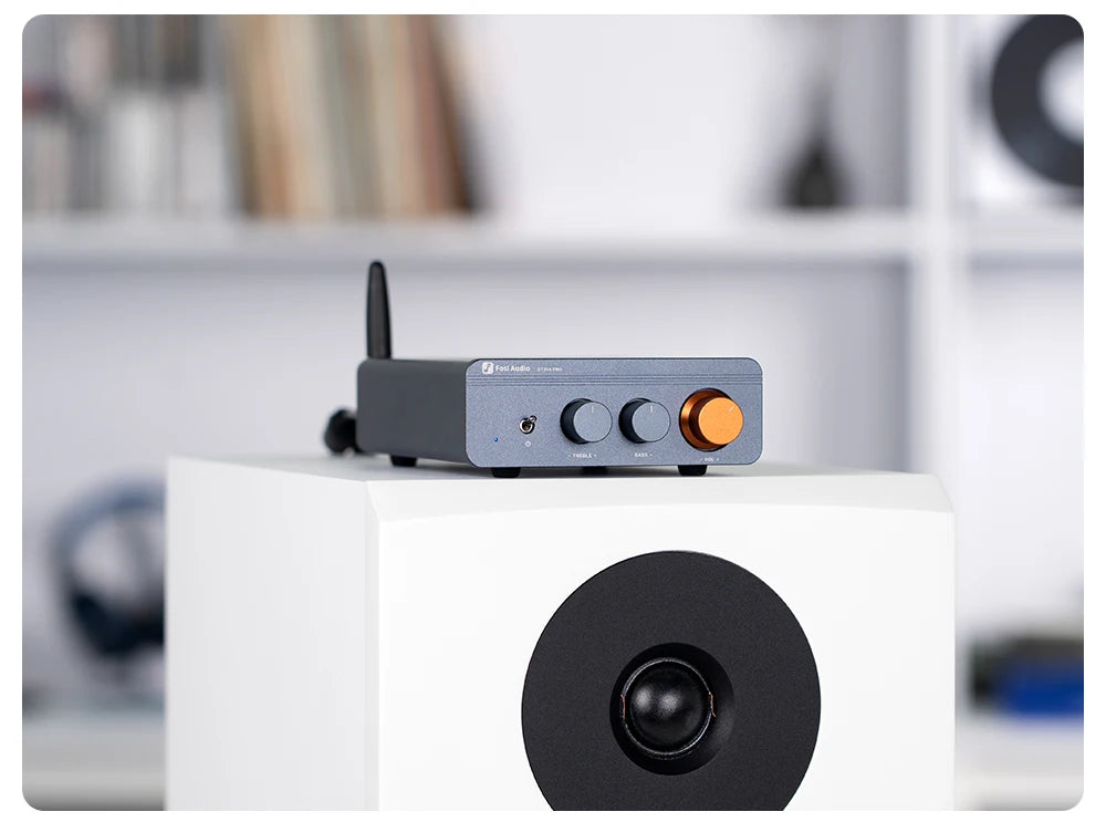 Fosi Audio BT20A Pro Bluetooth Stereo Amplifier – 300W x2 HiFi Class D TPA3255 Mini Amp with Bass & Treble Control for Home Theater