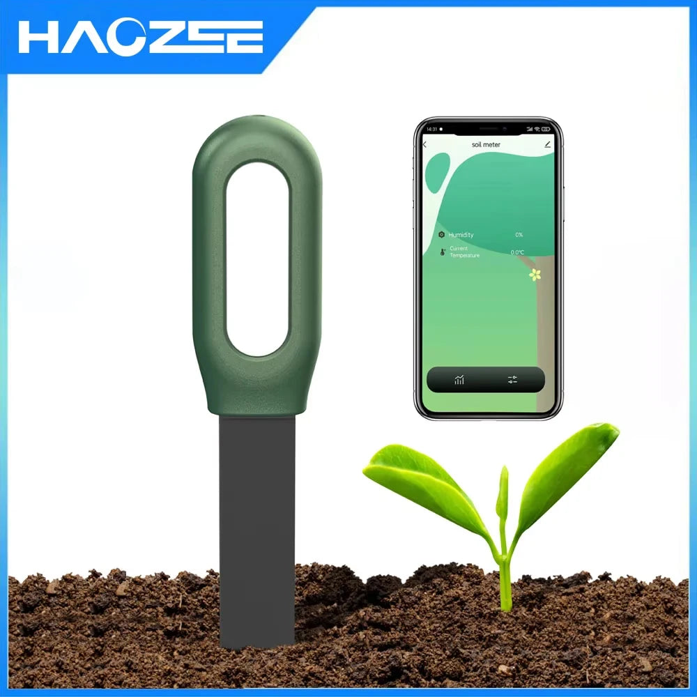 Haozee Tuya Zigbee Smart Soil Sensor – Temperature, Humidity & Moisture Monitor