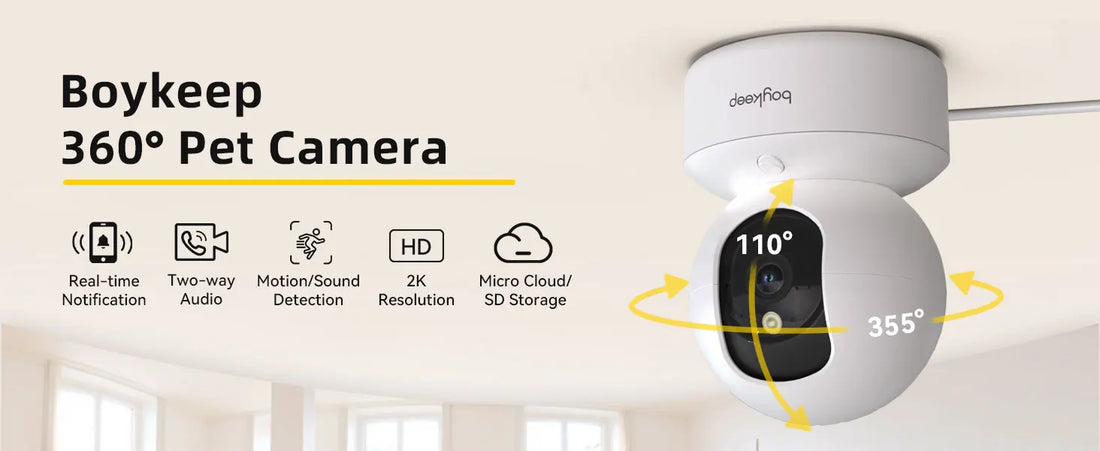 BoyKeep 3MP WiFi Baby Monitor – 5G/2.4GHz, Auto Tracking, 24/7 Surveillance
