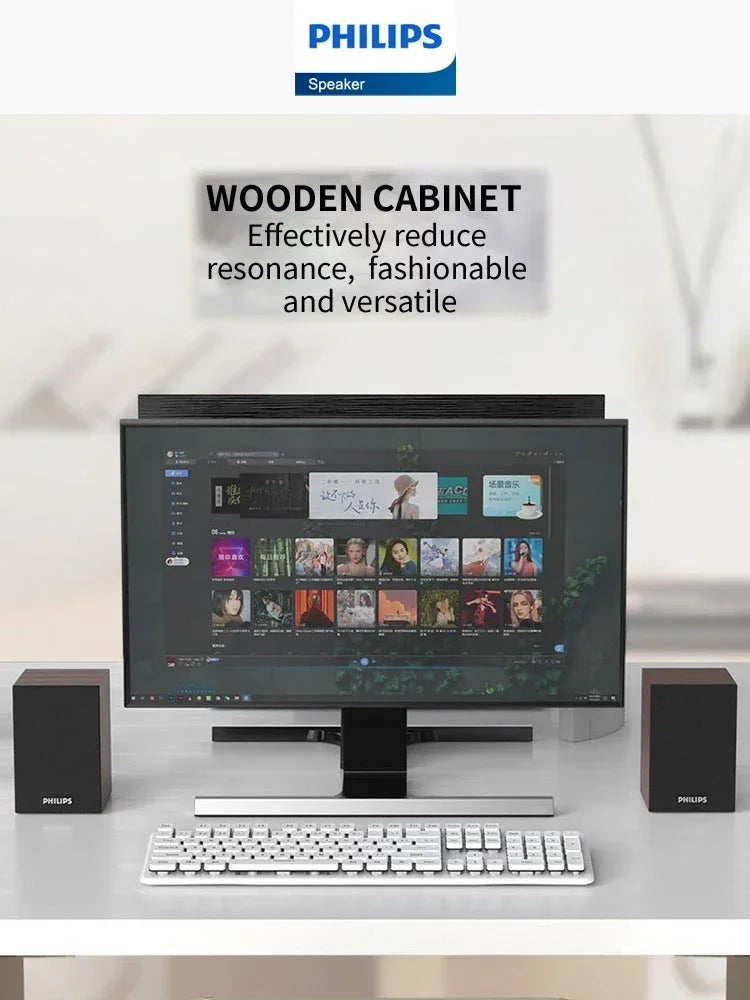 Philips SPA20 Bluetooth Speaker – 360° Stereo Sound for MacBook & PC