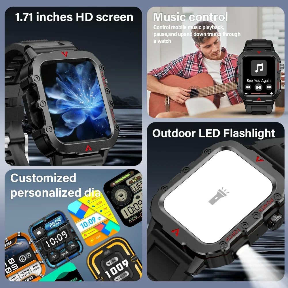 2024 LED Bluetooth Smartwatch for Men – Calling, Sports & Health Monitor