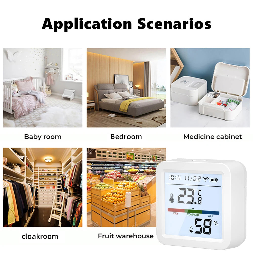 Tuya ZigBee Temp & Humidity Sensor – LCD Display, Smart Home Integration